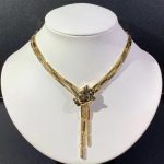 Vòng Cổ Cartier Thiết Kế Mặt Báo Đốm Chế Tác Kim Cương Tự Nhiên Vàng 18K (2)