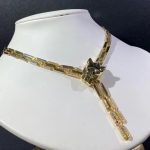 Vòng Cổ Cartier Thiết Kế Mặt Báo Đốm Chế Tác Kim Cương Tự Nhiên Vàng 18K (2)
