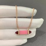 Vòng Cổ Les Berlingots De Cartier Chế Tác Đá Quý Tự Nhiên Vàng Hồng 18K (2)