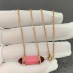 Vòng Cổ Les Berlingots De Cartier Chế Tác Đá Quý Tự Nhiên Vàng Hồng 18K (2)