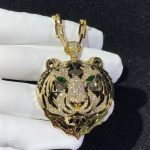Vòng Cổ Nam Cartier Thiết Kế Mặt Hổ Chế Tác Vàng 18K Đính Kim Cương Tự Nhiên (1)