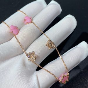 Vòng Cổ Nữ Caresse D'Orchidées Par Cartier Đá Quý Kim Cương Tự Nhiên Vàng Hồng 18K Chế Tác (2)