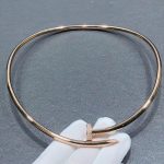 Vòng Cổ Nữ Cartier Juste Un Clou Kim Cương Tự Nhiên Vàng Hồng 18K (1)