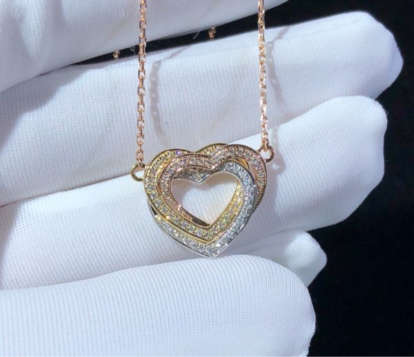 Vòng Cổ Nữ Cartier Love Chế Tác Kim Cương Tự Nhiên Vàng 18K (2)