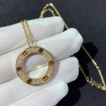 Vòng Cổ Nữ Cartier Love Chế Tác Vàng 18K Đính Kim Cương Tự Nhiên (2)