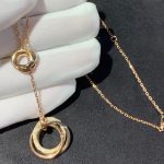 Vòng Cổ Nữ Cartier Trinity Chế Tác Kim Cương Tự Nhiên Vàng 18K (2)