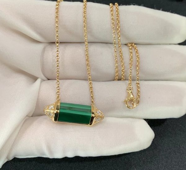 Vòng Cổ Nữ Les Berlingots De Cartier Chế Tác Vàng 18K Đá Quý Tự Nhiên (2)