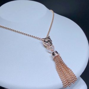 Vòng Cổ Panthère De Cartier Chế Tác Kim Cương Vàng Hồng 18K (2)