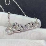 Vòng Cổ Panthère De Cartier Chế Tác Mã Não Kim Cương Tự Nhiên Vàng Trắng 18K (2)