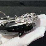 Vòng Cổ Panthère De Cartier Chế Tác Mã Não Kim Cương Tự Nhiên Vàng Trắng 18K (2)