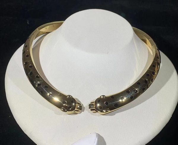 Vòng Cổ Panthère De Cartier Chế Tác Mã Não Tự Nhiên Vàng 18K (2)