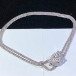 Vòng Cổ Panthère De Cartier Chế Tác Ngọc Lục Bảo Kim Cương Tự Nhiên Vàng Trắng 18K (2)