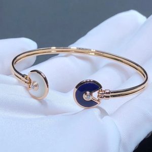 Vòng Tay Amulette De Cartier Nữ Chế Tác Đá Quý Kim Cương Vàng Hồng 18K (1)