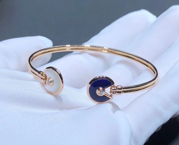 Vòng Tay Amulette De Cartier Nữ Chế Tác Đá Quý Kim Cương Vàng Hồng 18K (1)