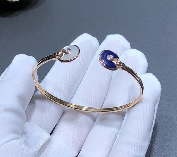 Vòng Tay Amulette De Cartier Nữ Chế Tác Đá Quý Kim Cương Vàng Hồng 18K (1)