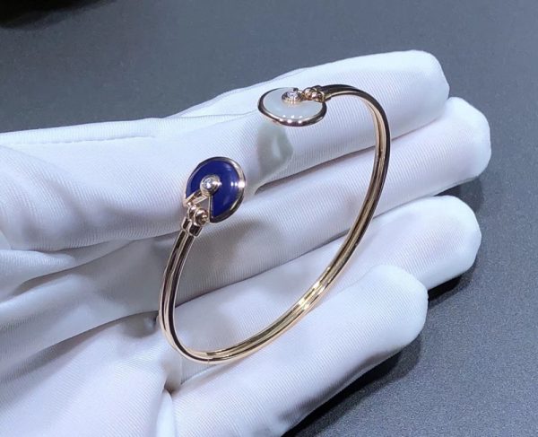 Vòng Tay Amulette De Cartier Nữ Chế Tác Đá Quý Kim Cương Vàng Hồng 18K (1)