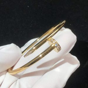 Vòng Tay Cartier Juste Un Clou Chế Tác Kim Cương Tự Nhiên Vàng 18K (2)