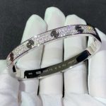 Vòng Tay Cartier Love Chế Tác Kim Cương Tự Nhiên Vàng Trắng 18K (2)