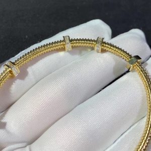 Vòng Tay Ecrou De Cartier Chế Tác Kim Cương Tự Nhiên Vàng 18K (2)