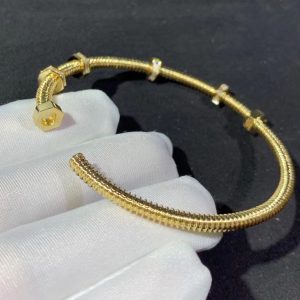 Vòng Tay Ecrou De Cartier Chế Tác Kim Cương Tự Nhiên Vàng 18K (2)