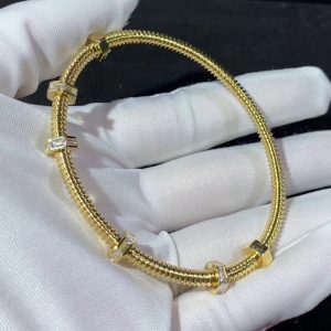 Vòng Tay Ecrou De Cartier Chế Tác Kim Cương Tự Nhiên Vàng 18K (2)