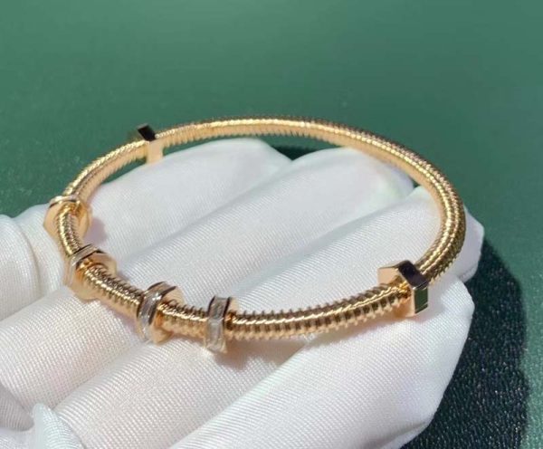 Vòng Tay Ecrou De Cartier Chế Tác Vàng Hồng 18K Kim Cương Tự Nhiên (2)