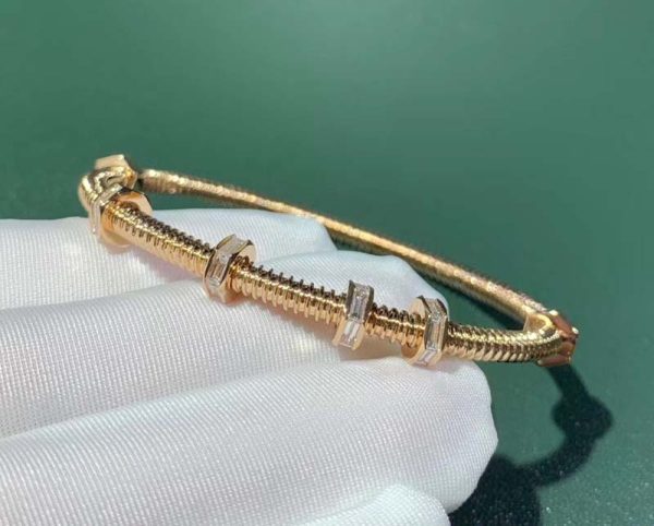 Vòng Tay Ecrou De Cartier Chế Tác Vàng Hồng 18K Kim Cương Tự Nhiên (2)