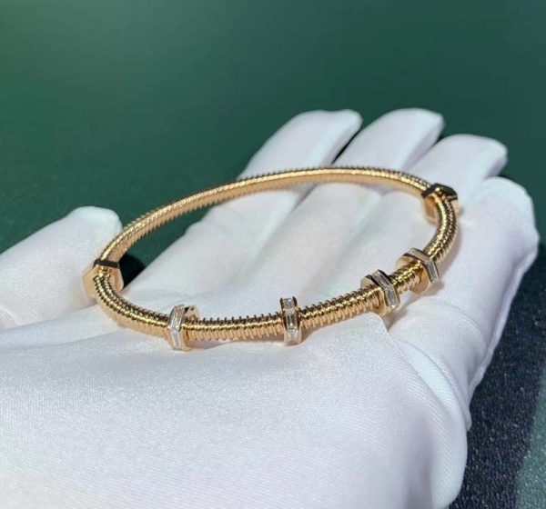 Vòng Tay Ecrou De Cartier Chế Tác Vàng Hồng 18K Kim Cương Tự Nhiên (2)