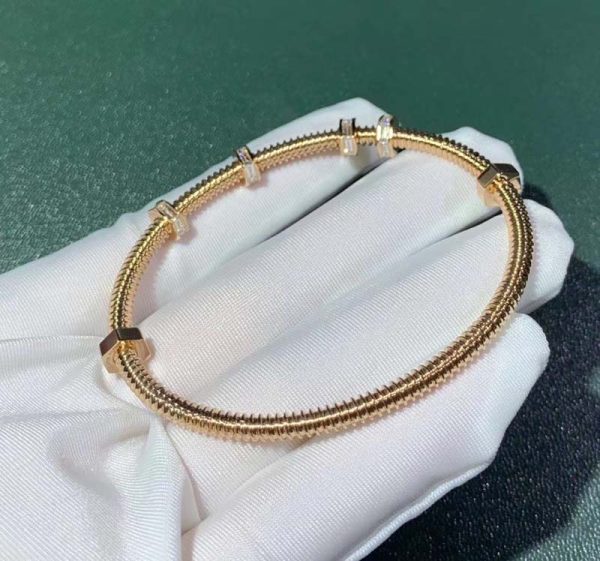 Vòng Tay Ecrou De Cartier Chế Tác Vàng Hồng 18K Kim Cương Tự Nhiên (2)