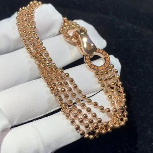 Vòng Tay Nữ Cartier Agrafe Chế Tác Kim Cương Tự Nhiên Vàng Hồng 18K (2)