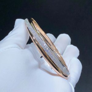 Vòng Tay Nữ Cartier Trinity Chế Tác Kim Cương Vàng 18K (3)