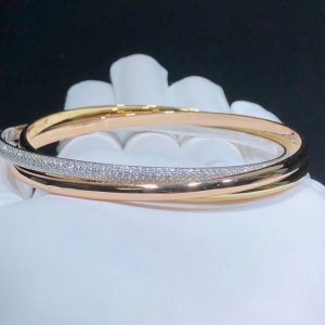 Vòng Tay Nữ Cartier Trinity Chế Tác Kim Cương Vàng 18K (3)