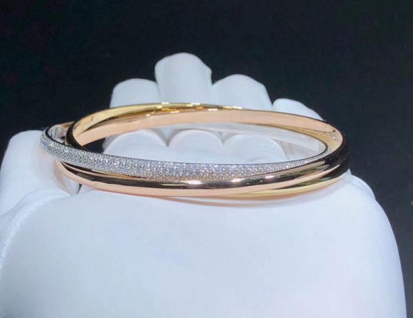 Vòng Tay Nữ Cartier Trinity Chế Tác Kim Cương Vàng 18K (3)