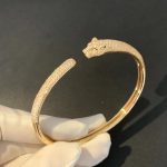 Vòng Tay Nữ Panthère De Cartier Chế Tác Vàng 18K Đính Kim Cương Tự Nhiên (2)