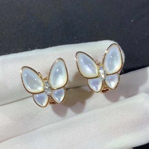 Bông Tai Nữ Van Cleef & Arpels Butterfly Kim Cương Tự Nhiên Vàng 18K Chế Tác (2)