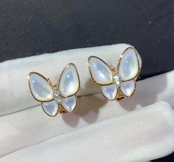 Bông Tai Nữ Van Cleef & Arpels Butterfly Kim Cương Tự Nhiên Vàng 18K Chế Tác (2)