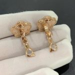 Bông Tai Van Cleef & Arpels Lucky Spring Chế Tác Xà Cừ Tự Nhiên Vàng Hồng 18K (2)