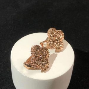 Bông Tai Van Cleef & Arpels Vintage Alhambra Chế Tác Vàng Hồng 18K (2)