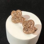 Bông Tai Van Cleef & Arpels Vintage Alhambra Chế Tác Vàng Hồng 18K (2)