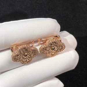 Bông Tai Van Cleef & Arpels Vintage Alhambra Chế Tác Vàng Hồng 18K (2)