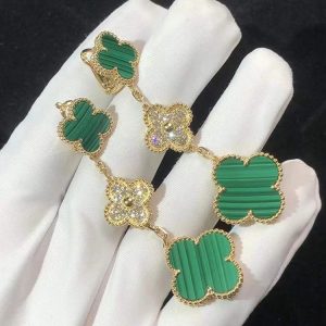 Bông Tai Van Cleef & Arpels Vintage Alhambra Nữ Chế Tác Đá Quý Vàng 18K (2)