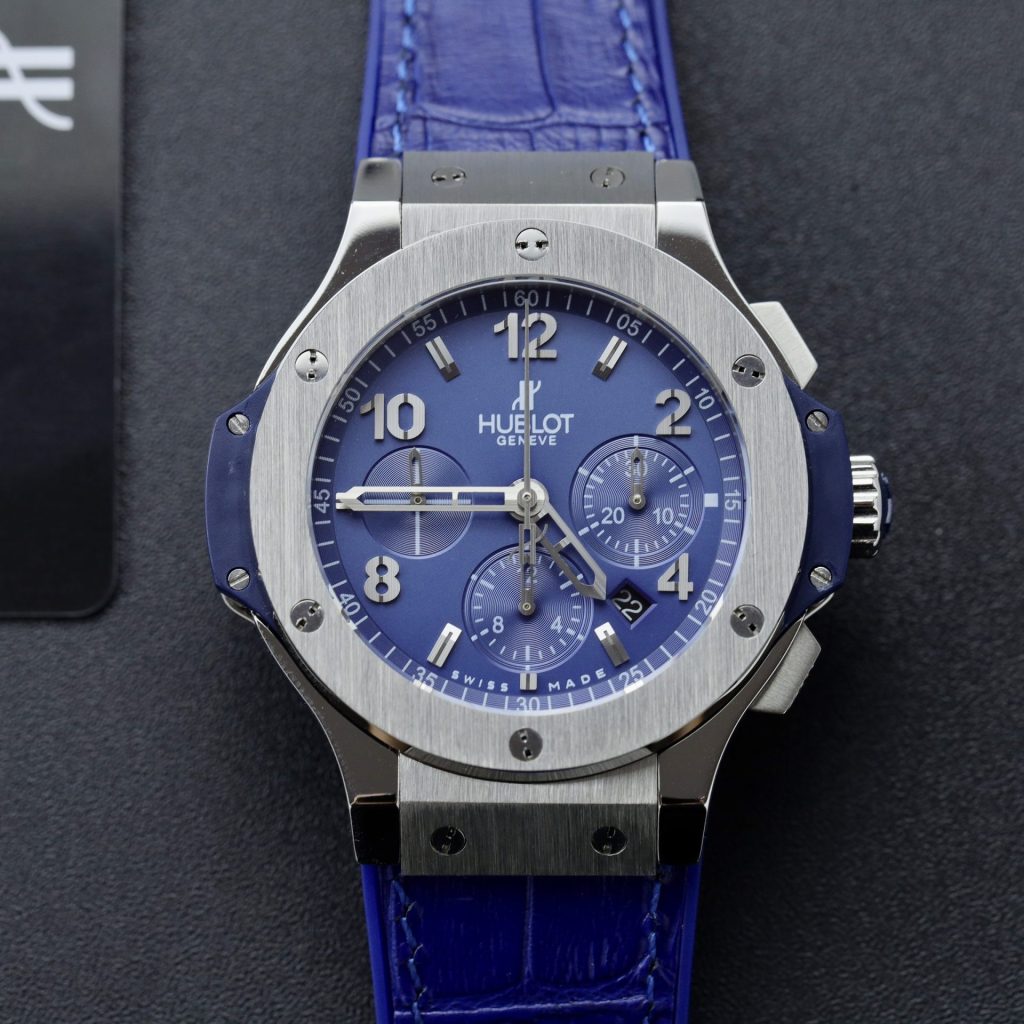 Đồng Hồ Hublot Big Bang Chronograph Màu Xanh Dương Replica 44mm (10)