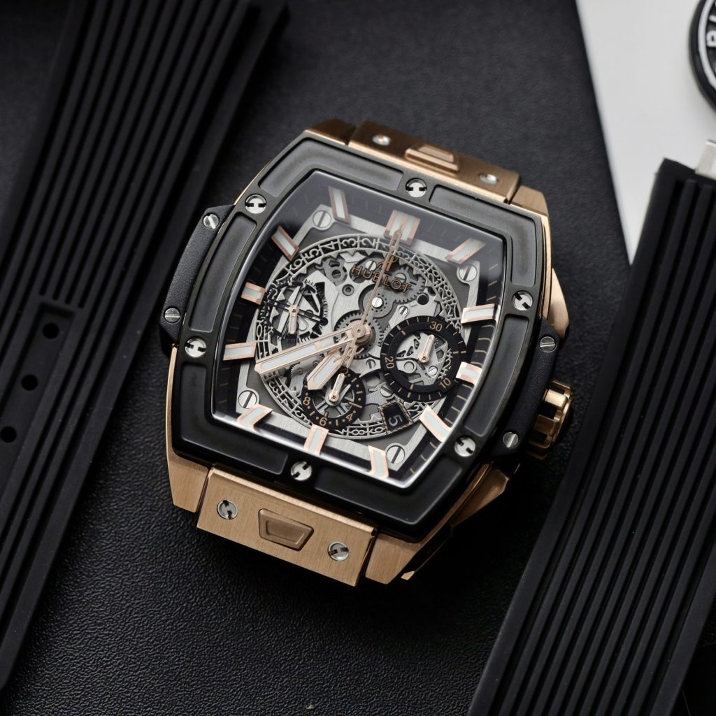 Đồng Hồ Hublot Spirit Of Big Bang King Gold Màu Đen Replica Cao Cấp 42mm (9)