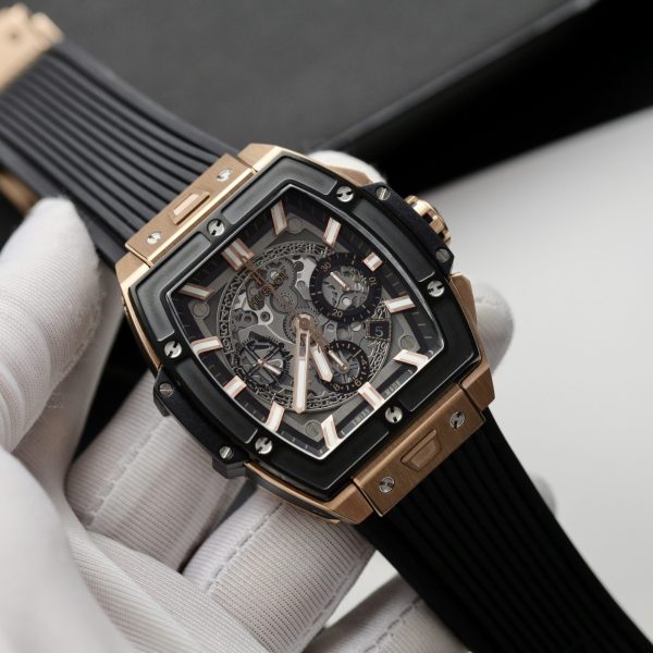 Đồng Hồ Hublot Spirit Of Big Bang King Gold Màu Đen Replica Cao Cấp 42mm (9)