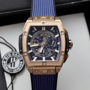 Đồng Hồ Hublot Spirit Of Big Bang King Gold Màu Xanh Dương Fake 11 42mm (5)