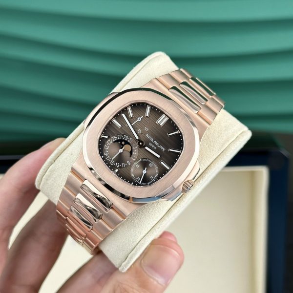 Đồng Hồ Patek Philippe Nautilus 5712R Chế Tác Bọc Vàng Tinh Chỉnh Máy 40mm (14)