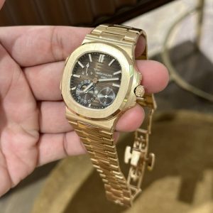 Đồng Hồ Patek Philippe Vàng Nguyên Khối 18K Nautilus 5712 Mặt Nâu 40mm (7)