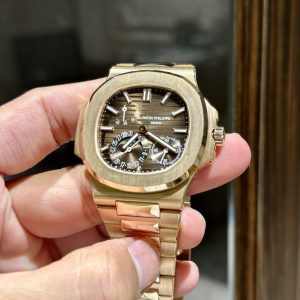 Đồng Hồ Patek Philippe Vàng Nguyên Khối 18K Nautilus 5712 Mặt Nâu 40mm (7)