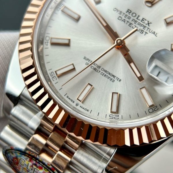 Đồng Hồ Rolex DateJust 126331 Fake 11 Mặt Số Bạc Nhà Máy Clean 41mm (3)