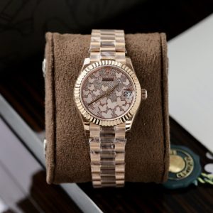 Đồng Hồ Rolex DateJust Replica 11 Nữ Mặt Số Bướm Đính Đá 31mm (1)